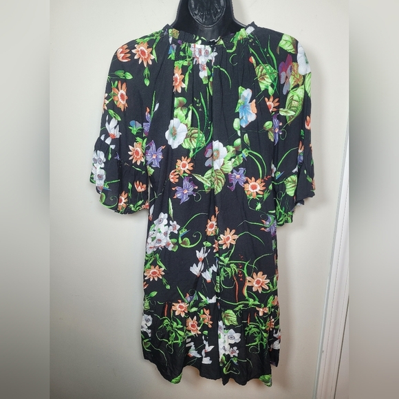 Umgee Floral Boho Lightweight Dress sz S R7079 - Picture 3 of 9